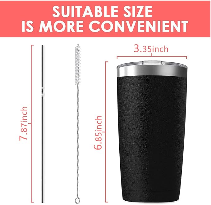 6 Pack 20 oz Stainless Steel Insulated Tumbler - Image 3