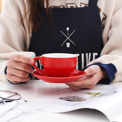 Coffeezone Double Espresso Coffee Cup and Saucer, Small Cappuccino and - Image 2