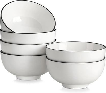 MALACASA Porcelain Soup Bowls, Dishwasher and Microwave Safe, Series Regular by MALACASA