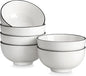 MALACASA Porcelain Soup Bowls, Dishwasher and Microwave Safe, Series Regular by MALACASA