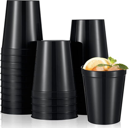 Mifoci 24 Pcs Stadium Plastic Cups Blank Reusable Drink Tumblers Bulk Stackable by Mifoci