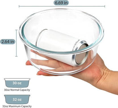 4 Cup/32oz Borosilicate Glass Meal Prep Containers - Image 2