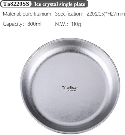 Titanium Plate Camping Picnic Tableware 27fl oz Cooking Utensils Extremely - Image 2