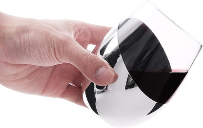 MyGift Modern Stemless Wine Glass Set of 6 - Image 4