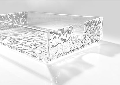 Acrylic Napkin Holder, 9x5.5x1.8 Inch, Paper Towel Holder, Rectangle | Water - Image 3