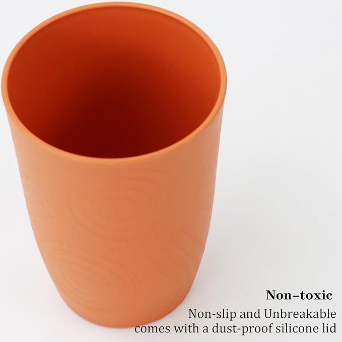 PYRMONT Wheat Straw Cups 16 Oz Alternative Plastic Cups Set of 6 - Image 3