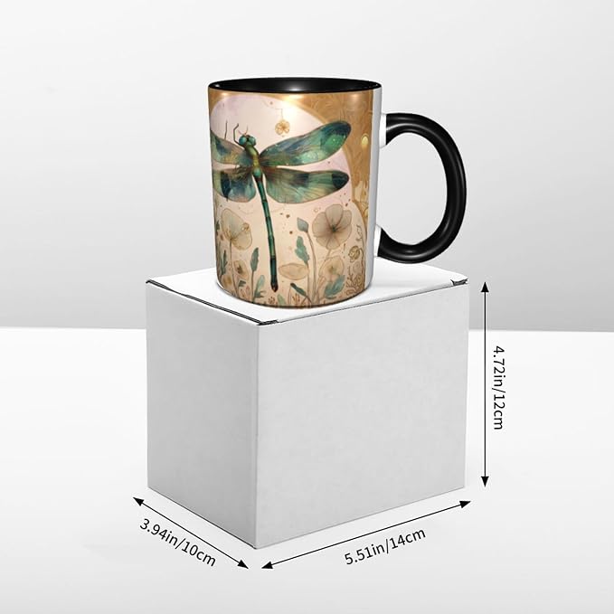Dragonfly Coffee Mug 11 Ounce Mugs Ceramic Tea Cup Drinking Water Cups | Novelty - Image 6