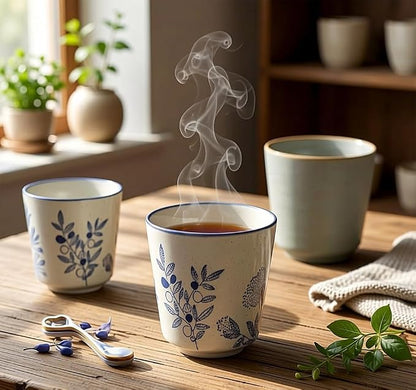 Ceramic Matcha Tea Cups Set of 4, 6 oz Japanese Tea Cup, Handcrafted, No Handle - Image 4