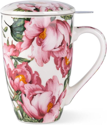AmorArc Tea Cup With Infuser and Lid, 18oz Loose Leaf Tea Mug With Steeper | by AmorArc