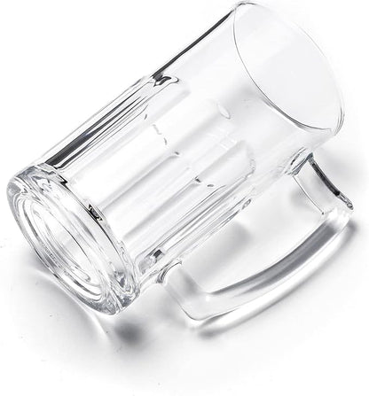 6 Pack Heavy Beer Mugs, Large Beer Glasses - Image 3