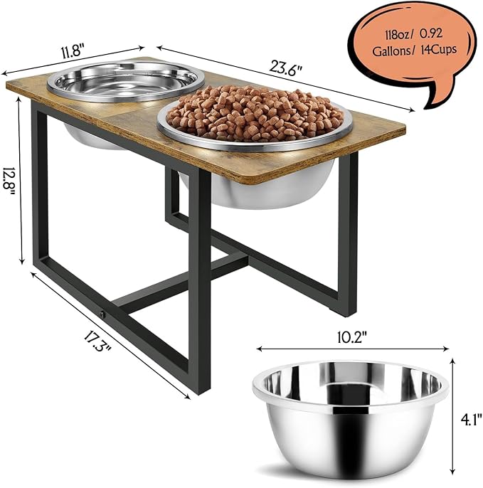 Elevated Dog Bowls for Large Dogs, Raised Dog Bowl Stand - Image 2
