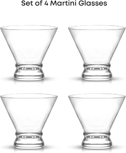 JoyJolt Afina Stemless Martini Glasses Set of 4, 8.5oz Liquor Drinking Glasses - Image 8