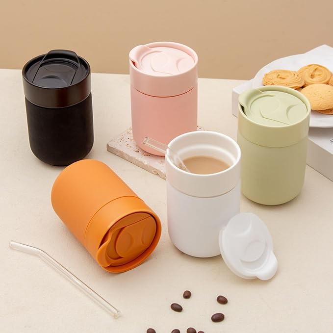 8.8oz Ceramic Travel Coffee Mug - Image 4