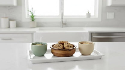 Handmade Wooden Snack Serving & Key Bowl, Decorative Countertop, 6 x 2 Inch | - Image 5