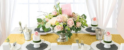 ShinyBeauty Gold Table Runner 90 Inches Long Sequin Table Runner - Image 3