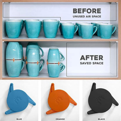 Mug Stackers for Kitchen Cabinets, Coffee Cup Stacker 6-Pack, Individual - Image 2