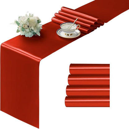 Manyshofu Rust Satin Table Runner 12x108 by Manyshofu