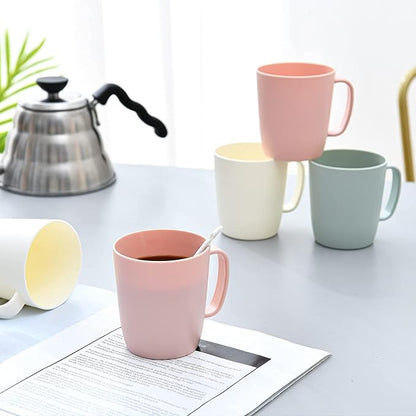 Coffee Mugs Set of 5, 10 Ounce, 3 Basic Colors | Unbreakable Plastic Coffee - Image 7