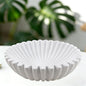 Large Modern Decorative Bowl, Fruit Bowl for counter, Modern Home Decor, Ruffle Bowl for Kitchen Counter Coffee Table, Key Bowl for Entryway Table, 10", White