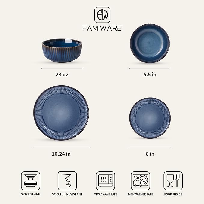 Famiware Stoneware Dinnerware Sets - Image 2
