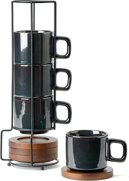 LUKA Porcelain Stackable Espresso Cups by LUKA