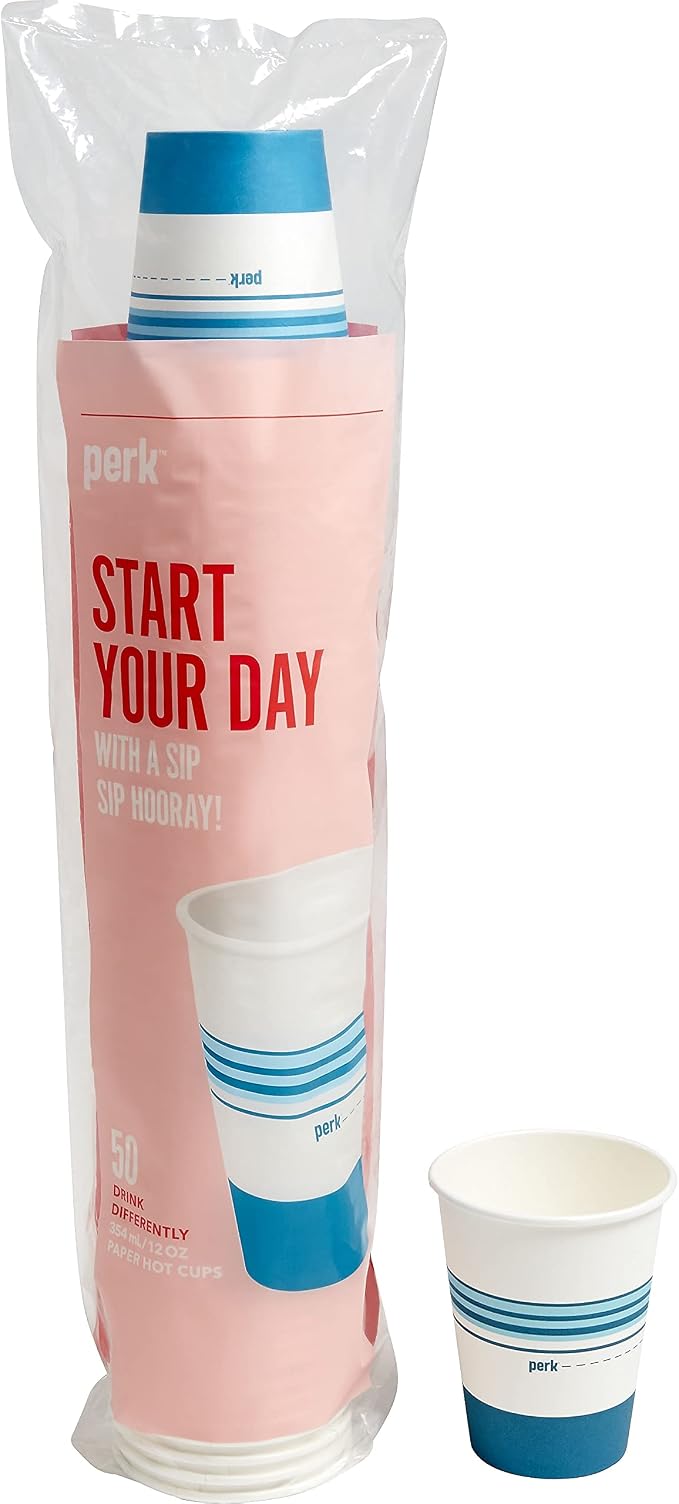 Staples Perk 12 Oz Paper Hot Cups by Perk