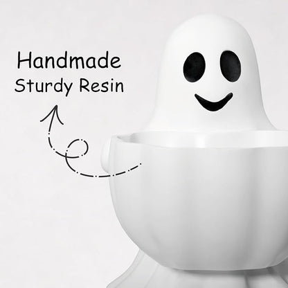 Halloween Decor Cute Ghost Candy Bowl Durable Resin Snack Holder | Generous - Image 2