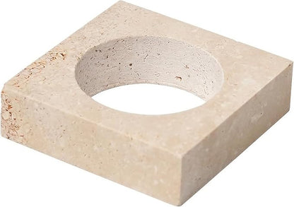 Natural Beige Travertine Napkin Ring by Sissiyaya