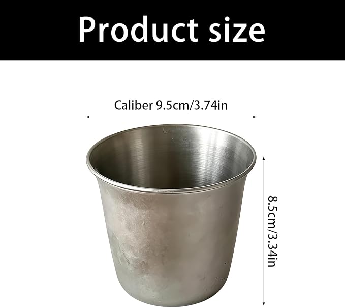 Mug 330Ml Stainless Steel Thickened Insulated Water Cup Handleless Design Metal - Image 3