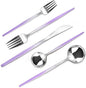 VANVRO Gradient Purple Silverware Set, 20-Piece Stainless Steel Flatware by VANVRO