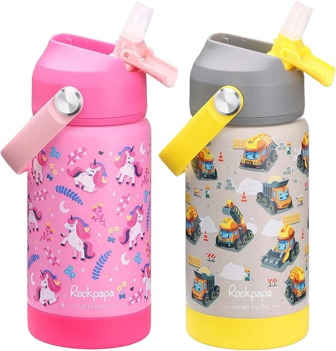 rockpapa 2 Pack Kids Insulated Water Bottle by rockpapa