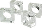 Tizo Design Elegant Crystal Napkin Rings Set-4, Crystal Glass Napkin Holders, Clear (Also Available in Smoke)