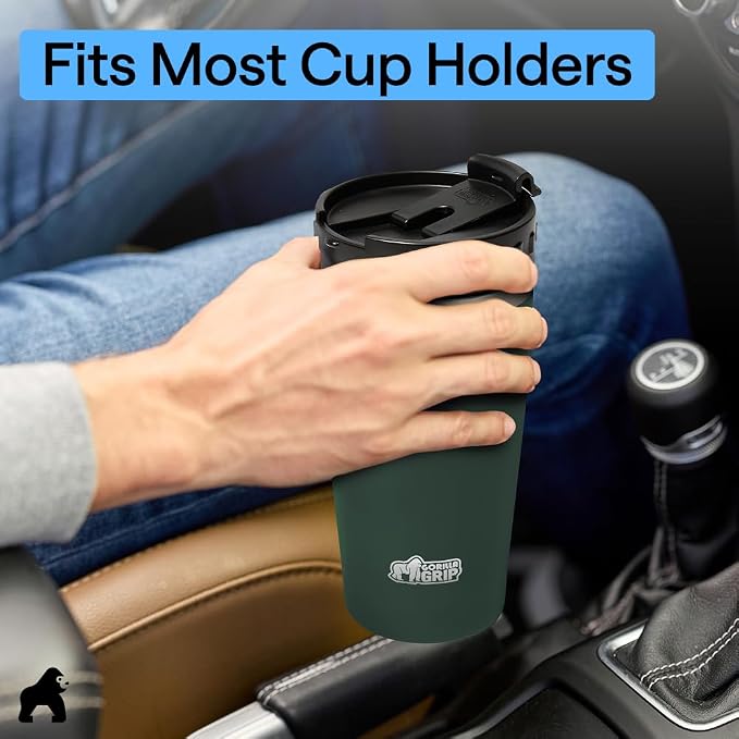 GORILLA GRIP 304 Stainless Steel Double Insulated Travel Coffee Mug, Leakproof - Image 9