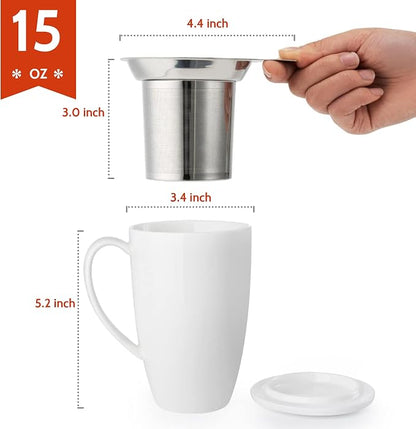 Sweese 15oz Porcelain Tea Mug - Image 2