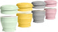 Collapsible Travel Cup with Lid - 6oz Mini Silicone Folding Cup with Stainless by zhuzhiloono
