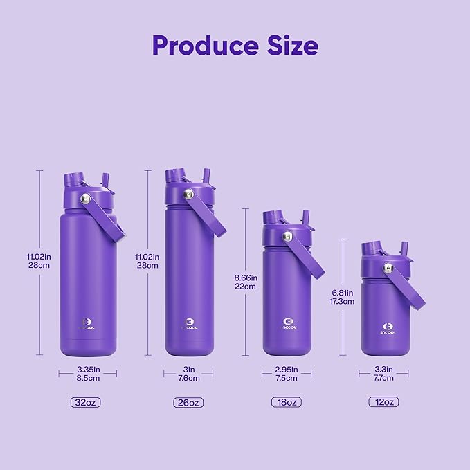 Kids Insulated Water Bottle - 12oz Stainless Steel Water Bottle with Dual Spouts - Image 6