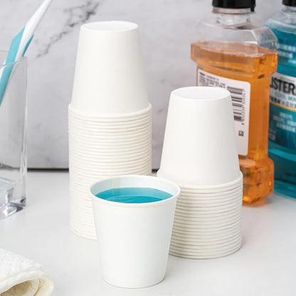 RACETOP 3 oz Bathroom Paper Cups, 200 Pack, Disposable Mouthwash Cups | - Image 6