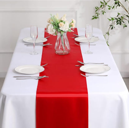 Manyshofu Red Satin Table Runner 12x108 - Image 7