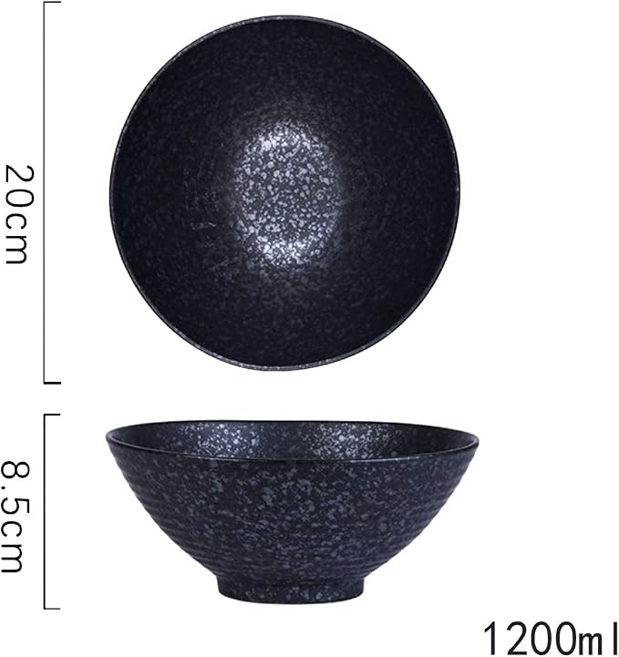 Japanese Retro Ramen Bowls Set of 4 Color Large 8 Inch Ceramic Bowl - Image 8