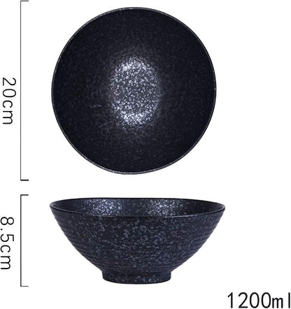 Japanese Retro Ramen Bowls Set of 4 Color Large 8 Inch Ceramic Bowl - Image 8