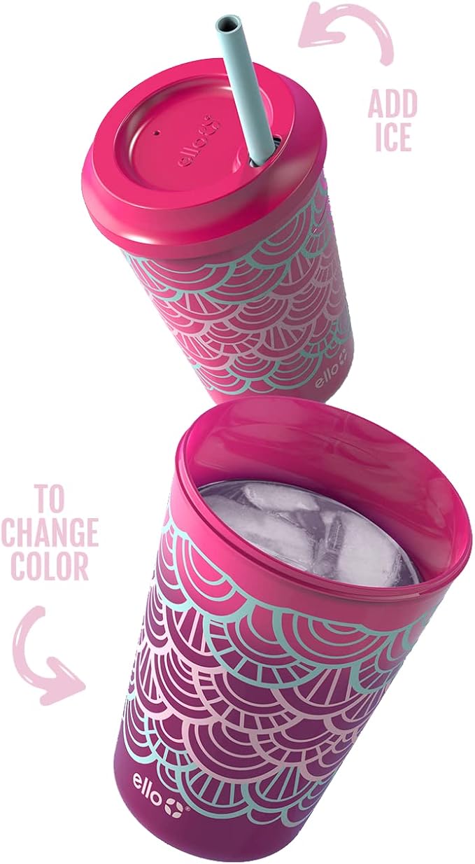 Ello 12oz Kids Plastic Reusable Color Changing Cups - Image 4