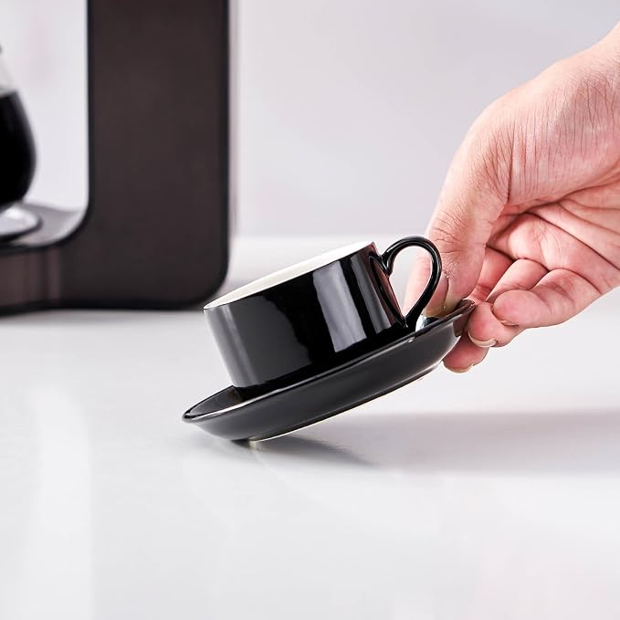 Cappuccino Cups Set of 4, 8oz Stackable Coffee Cups Set - Image 4