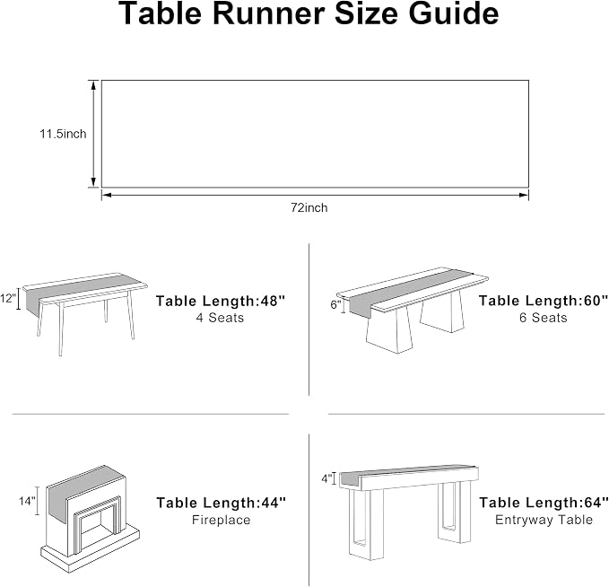 Blue Table Runner 12x72 Inches Table Decoration - Image 2