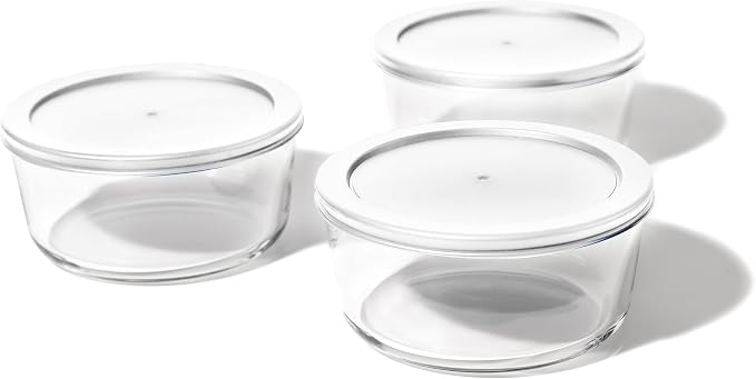 6-Piece Glass Food Storage Containers Set | 4-Cup, Leakproof | Microwave - Image 5