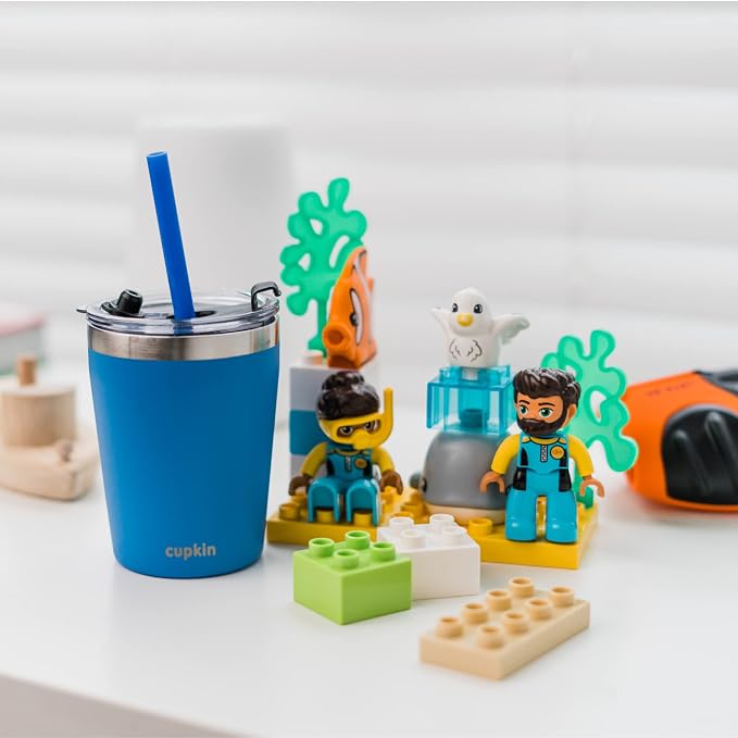 CUPKIN Stackable Stainless Steel Kids Cup Smoothie Tumbler, Powder Coated - Image 9