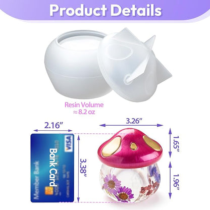 HeyClear Mushroom Jar Resin Molds - Image 2