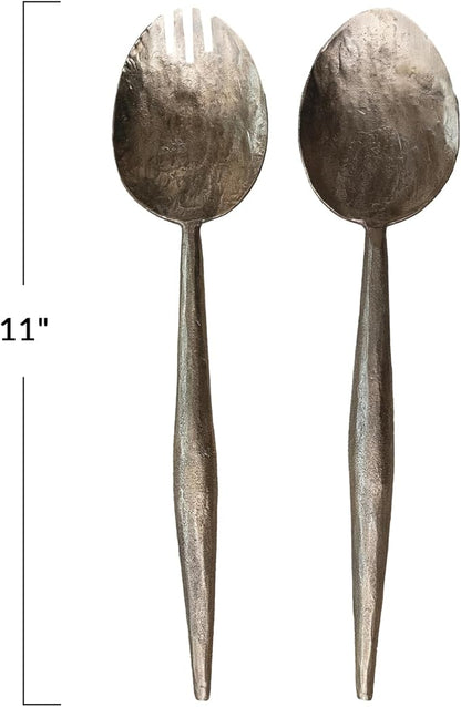 Creative Co-Op Forged Salad Server Set, Electroplated Finish - Image 3