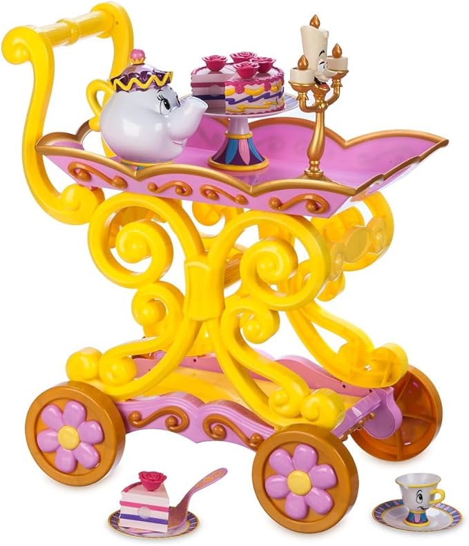Disney Store Official Beauty and the Beast Tea Cart Set – Includes Lumiere by DISNEY