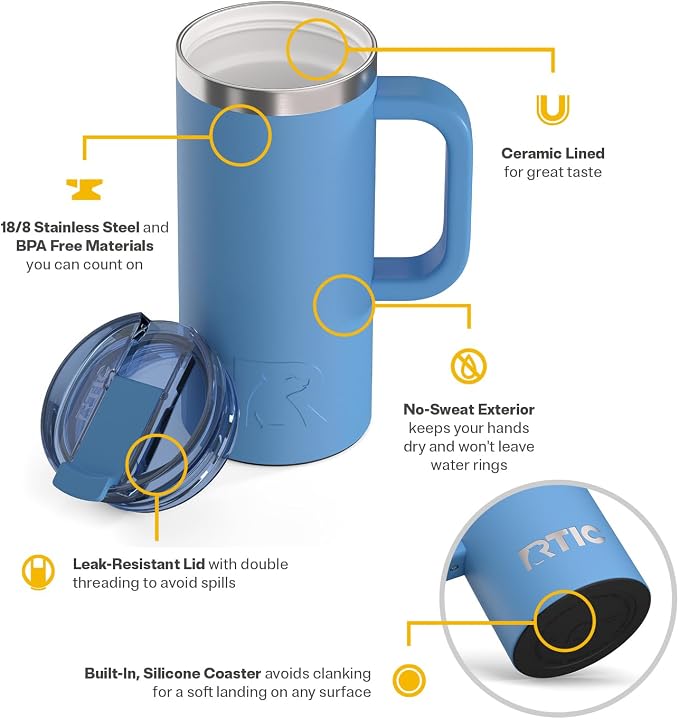 RTIC 16oz Road Trip Travel Mug - Image 3