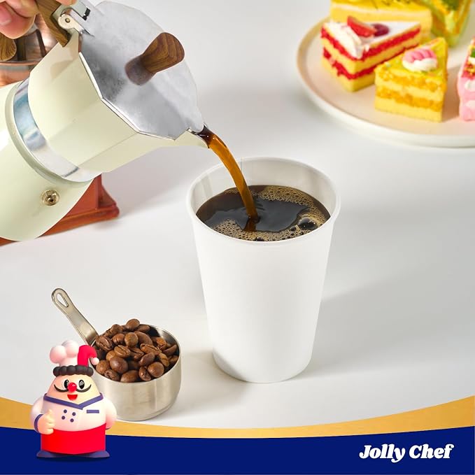 JOLLY CHEF 1000 Pack Disposable Paper Coffee Cups 12 oz | Hot Beverage Paper - Image 5